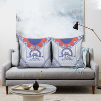 Queen Salote College 100 Years Personalized Pillow Cover Tonga QSC Heilala Lei White Ngatu Pattern