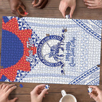 Queen Salote College 100 Years Personalized Puzzle Tonga QSC Heilala Lei White Ngatu Pattern