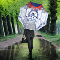 Queen Salote College 100 Years Personalized Umbrella Tonga QSC Heilala Lei White Ngatu Pattern