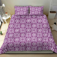 Poni Palaka Quilt Hawaii Bedding Set Hawaiian Tropical Monstera Sea Turtle