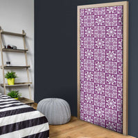 Poni Palaka Quilt Hawaii Door Cover Hawaiian Tropical Monstera Sea Turtle