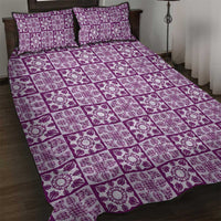 Poni Palaka Quilt Hawaii Quilt Bed Set Hawaiian Tropical Monstera Sea Turtle