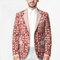 Ulaula Palaka Quilt Hawaii Blazer Hawaiian Tropical Monstera Sea Turtle