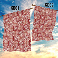 Ulaula Palaka Quilt Hawaii Garden Flag Hawaiian Tropical Monstera Sea Turtle