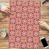 Ulaula Palaka Quilt Hawaii Puzzle Hawaiian Tropical Monstera Sea Turtle