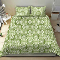 Omaomao Palaka Quilt Hawaii Bedding Set Hawaiian Tropical Monstera Sea Turtle