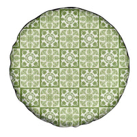 Omaomao Palaka Quilt Hawaii Spare Tire Cover Hawaiian Tropical Monstera Sea Turtle LT14 - Polynesian Pride