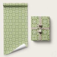 Omaomao Palaka Quilt Hawaii Wrapping Paper Hawaiian Tropical Monstera Sea Turtle