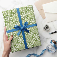 Omaomao Palaka Quilt Hawaii Wrapping Paper Hawaiian Tropical Monstera Sea Turtle