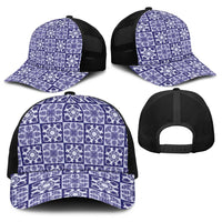 Polu Palaka Quilt Hawaii Baseball Net Cap Hawaiian Tropical Monstera Sea Turtle