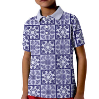 Polu Palaka Quilt Hawaii Kid Polo Shirt Hawaiian Tropical Monstera Sea Turtle