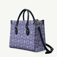 Polu Palaka Quilt Hawaii Leather Bag Hawaiian Tropical Monstera Sea Turtle