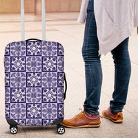 Polu Palaka Quilt Hawaii Luggage Cover Hawaiian Tropical Monstera Sea Turtle LT14 Blue - Polynesian Pride