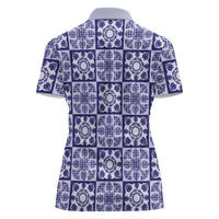 Polu Palaka Quilt Hawaii Women Polo Shirt Hawaiian Tropical Monstera Sea Turtle LT14 - Polynesian Pride