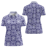 Polu Palaka Quilt Hawaii Women Polo Shirt Hawaiian Tropical Monstera Sea Turtle LT14 - Polynesian Pride