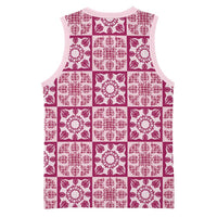 Akala Palaka Quilt Hawaii Basketball Jersey Hawaiian Tropical Monstera Sea Turtle