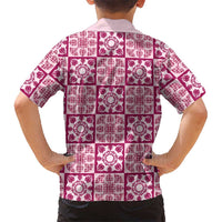 Akala Palaka Quilt Hawaii Kid Hawaiian Shirt Hawaiian Tropical Monstera Sea Turtle
