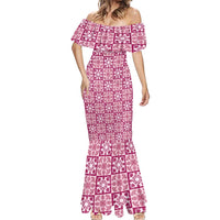Akala Palaka Quilt Hawaii Mermaid Dress Hawaiian Tropical Monstera Sea Turtle LT14 - Polynesian Pride