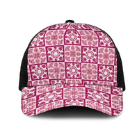 Akala Palaka Quilt Hawaii Mesh Trucker Cap Hawaiian Tropical Monstera Sea Turtle