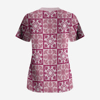 Akala Palaka Quilt Hawaii Scrub Top Hawaiian Tropical Monstera Sea Turtle