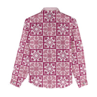 Akala Palaka Quilt Hawaii Women Casual Shirt Hawaiian Tropical Monstera Sea Turtle LT14 - Polynesian Pride