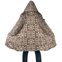 Beige Palaka Quilt Hawaii Cloak Hawaiian Tropical Monstera Sea Turtle