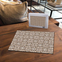 Beige Palaka Quilt Hawaii Puzzle Hawaiian Tropical Monstera Sea Turtle