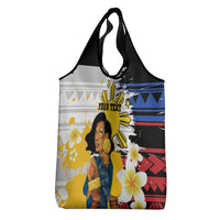 Personalised Philippines Women's Day Grocery Bag Filipino Golden Sun With Polynesian Pattern LT14 - Polynesian Pride