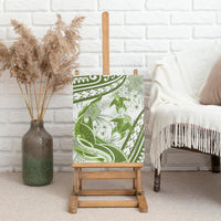 Lime Green Polynesia Canvas Wall Art Polynesian Turtle Shark Tattoo Tropical Vintage