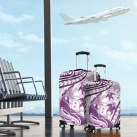 Purple Polynesia Luggage Cover Polynesian Turtle Shark Tattoo Tropical Vintage