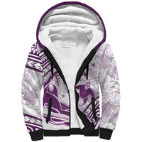Purple Polynesia Sherpa Hoodie Polynesian Turtle Shark Tattoo Tropical Vintage LT14 Unisex Purple - Polynesian Pride