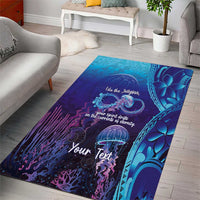 Polynesia Jellyfish Memorial Personalised Area Rug Infinity Jellies Polynesian Pattern LT14 - Polynesian Pride