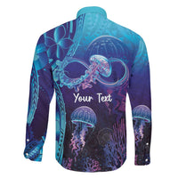 Polynesia Jellyfish Memorial Personalised Family Matching Summer Maxi Dress and Hawaiian Shirt Infinity Jellies Polynesian Pattern