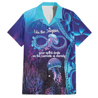 Polynesia Jellyfish Memorial Personalised Hawaiian Shirt Infinity Jellies Polynesian Pattern
