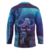 Polynesia Jellyfish Memorial Personalised Hockey Jersey Infinity Jellies Polynesian Pattern