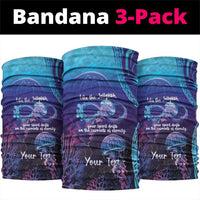 Polynesia Jellyfish Memorial Personalised Neck Gaiter Infinity Jellies Polynesian Pattern