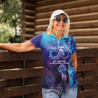 Polynesia Jellyfish Memorial Personalised Women Polo Shirt Infinity Jellies Polynesian Pattern LT14 - Polynesian Pride