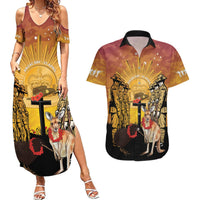 Australia And New Zealand ANZAC Couples Matching Summer Maxi Dress and Hawaiian Shirt Aussie Kangaroo With Aotearoa Kiwi Lest We Forget