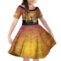 Australia And New Zealand ANZAC Family Matching Short Sleeve Bodycon Dress and Hawaiian Shirt Aussie Kangaroo With Aotearoa Kiwi Lest We Forget