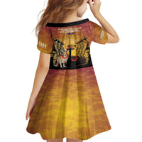 Australia And New Zealand ANZAC Family Matching Short Sleeve Bodycon Dress and Hawaiian Shirt Aussie Kangaroo With Aotearoa Kiwi Lest We Forget