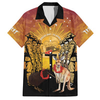 Australia And New Zealand ANZAC Hawaiian Shirt Aussie Kangaroo With Aotearoa Kiwi Lest We Forget LT14 Yellow - Polynesian Pride