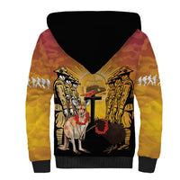 Australia And New Zealand ANZAC Sherpa Hoodie Aussie Kangaroo With Aotearoa Kiwi Lest We Forget LT14 - Polynesian Pride