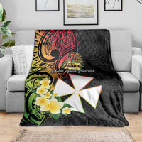 Wallis and Futuna Victory Day Blanket Liberty Equality Fraternity Polynesian Plumeria