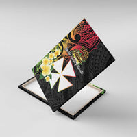 Wallis and Futuna Victory Day Canvas Wall Art Liberty Equality Fraternity Polynesian Plumeria