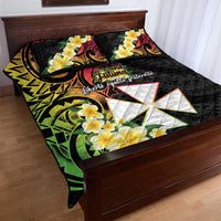 Wallis and Futuna Victory Day Quilt Bed Set Liberty Equality Fraternity Polynesian Plumeria LT14 - Polynesian Pride