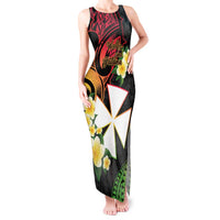 Wallis and Futuna Victory Day Tank Maxi Dress Liberty Equality Fraternity Polynesian Plumeria