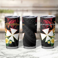Wallis and Futuna Victory Day Tumbler Cup Liberty Equality Fraternity Polynesian Plumeria LT14 - Polynesian Pride