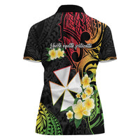 Wallis and Futuna Victory Day Women Polo Shirt Liberty Equality Fraternity Polynesian Plumeria