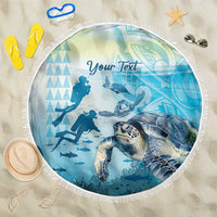 Personalized Snorkeling Hawaii Beach Blanket Ocean Lover Hawaiian Kakau Honu Turtle