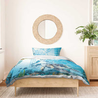 Personalized Snorkeling Hawaii Bedding Set Ocean Lover Hawaiian Kakau Honu Turtle